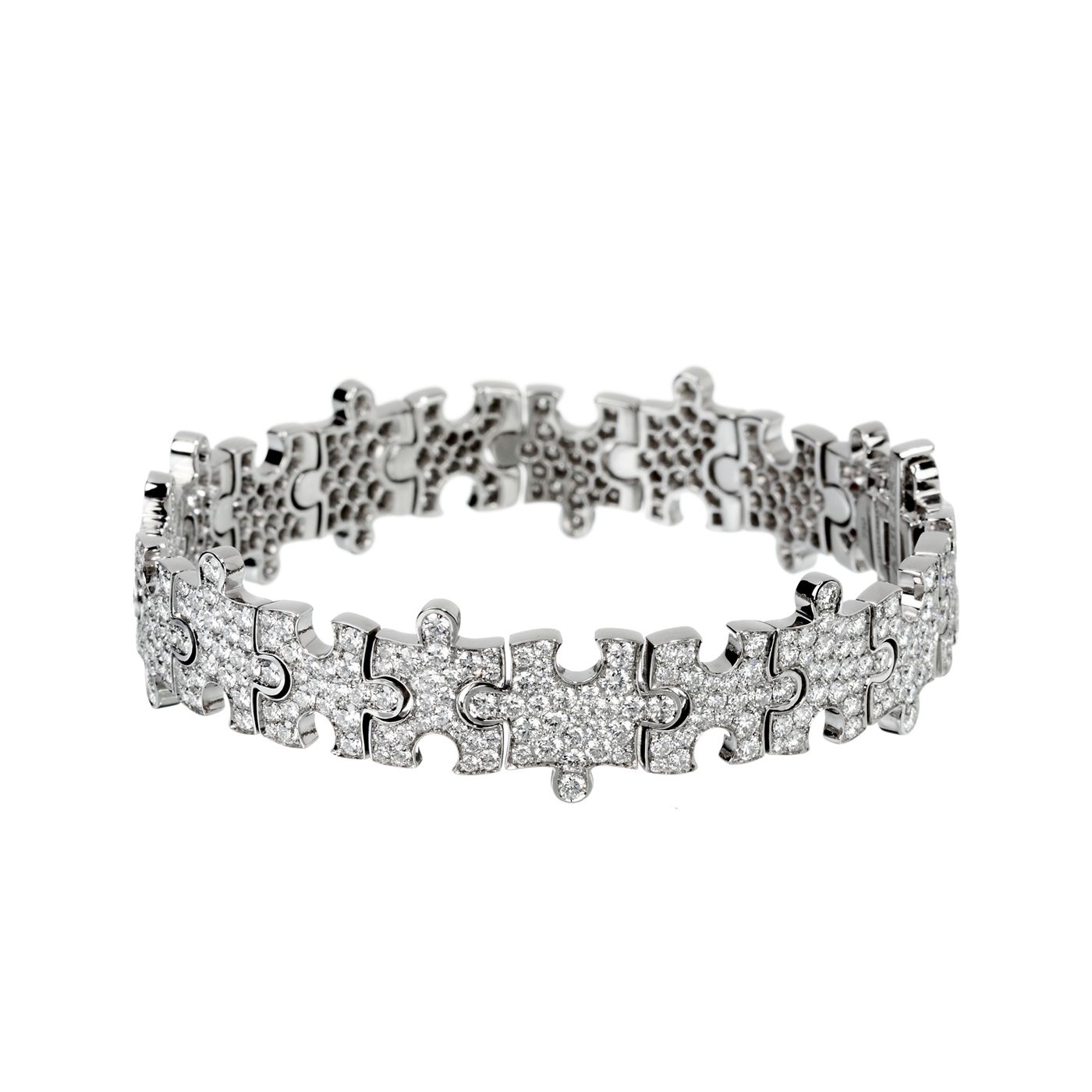 Akillis Puzzle Bracelet Fully Set / White Gold