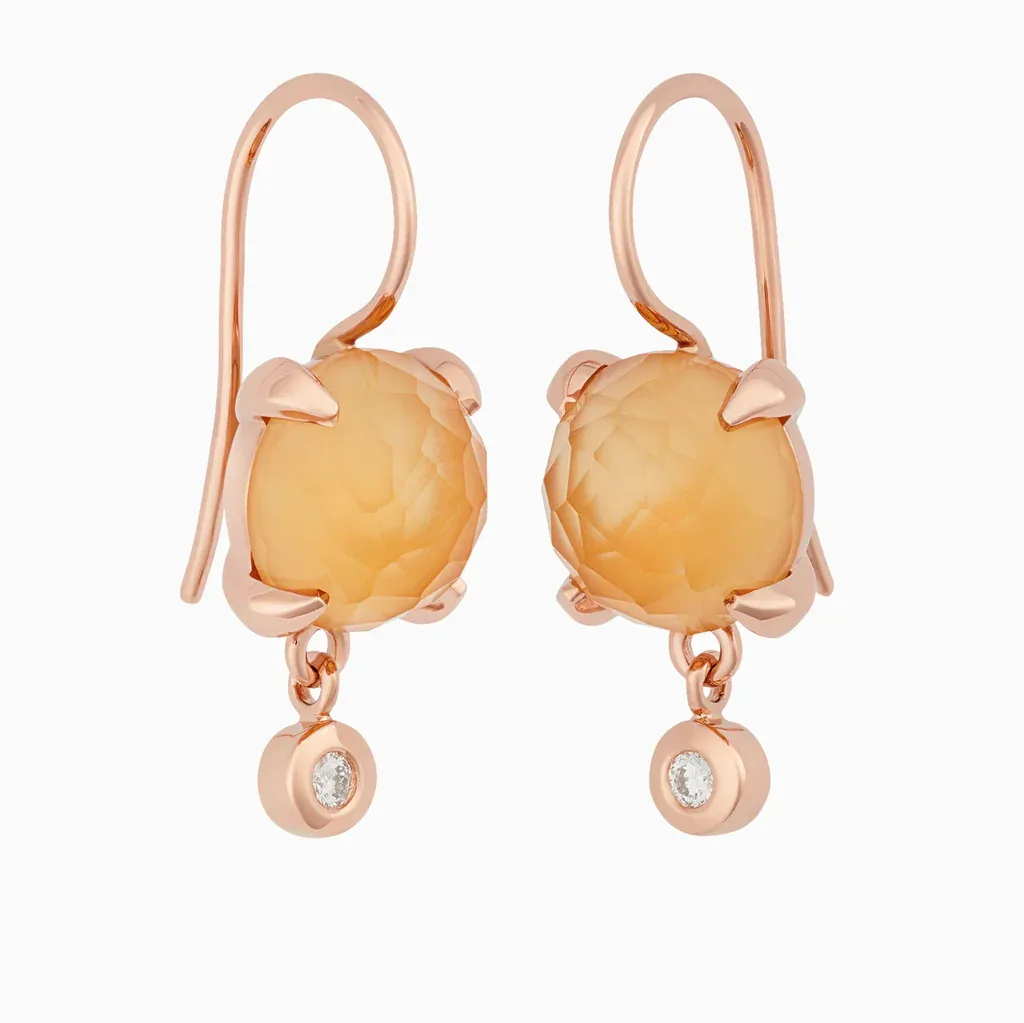 Bron Catch Earrings / Citrine