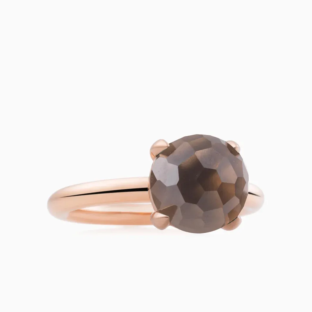 Bron Catch Ring / Smoky Quartz
