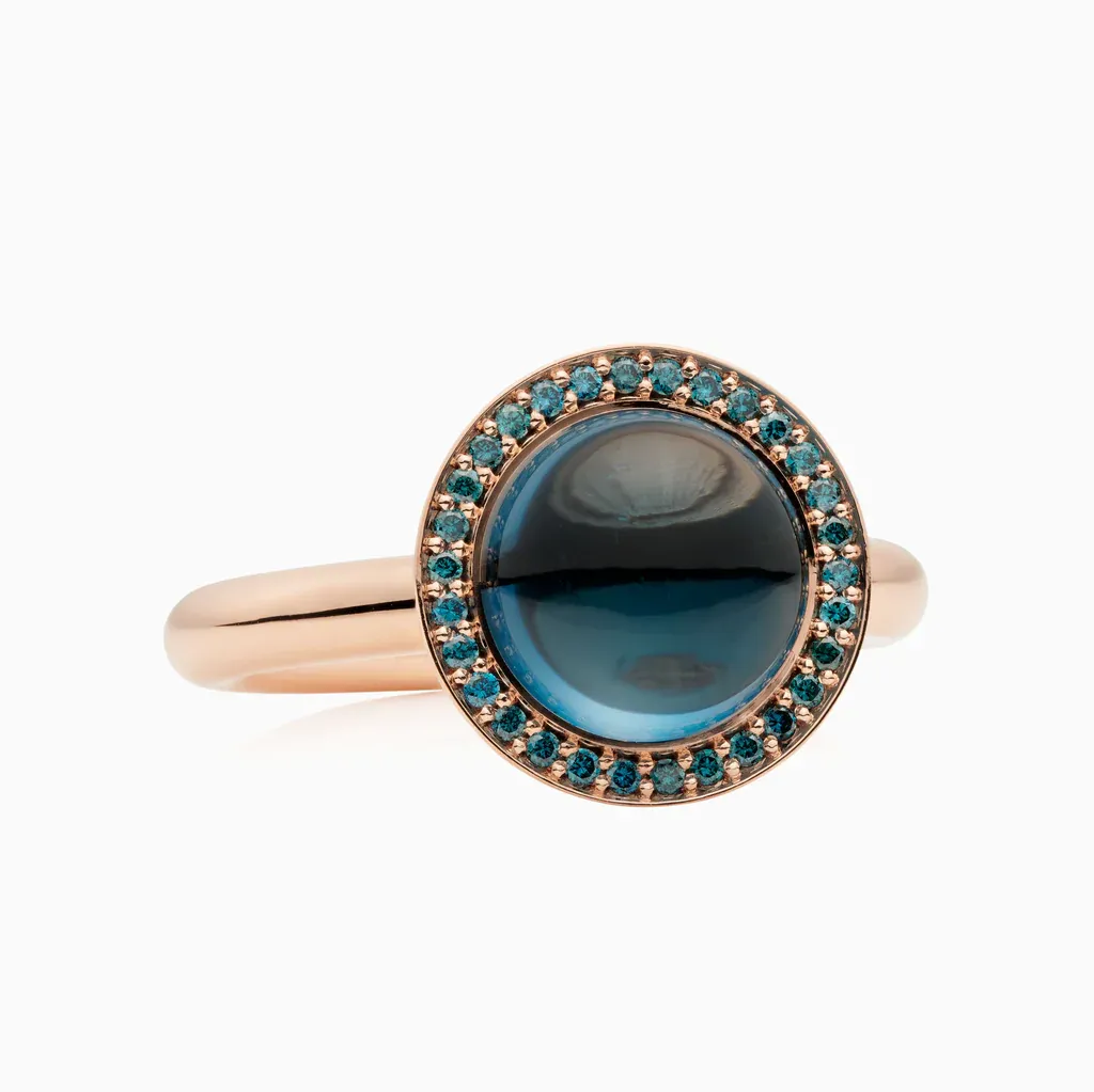 Bron Sushi Ring / London Blue Topaz