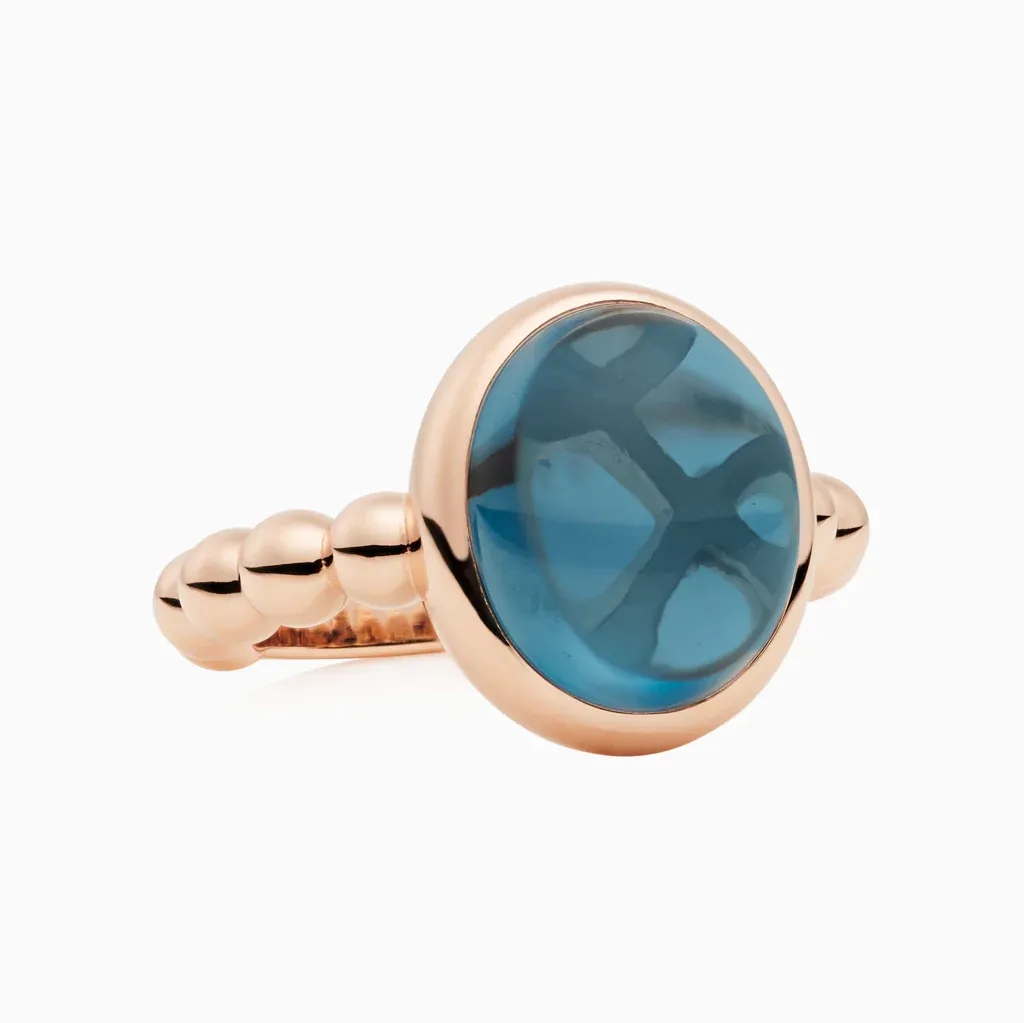 Bron Sushi Ring / London Blue Topaz