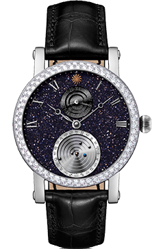 Christiaan van der Klaauw Planetarium White Gold - Diamond / Blue Aventurine
