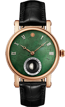Christiaan van der Klaauw Real Moon Joure Rose Gold / Green