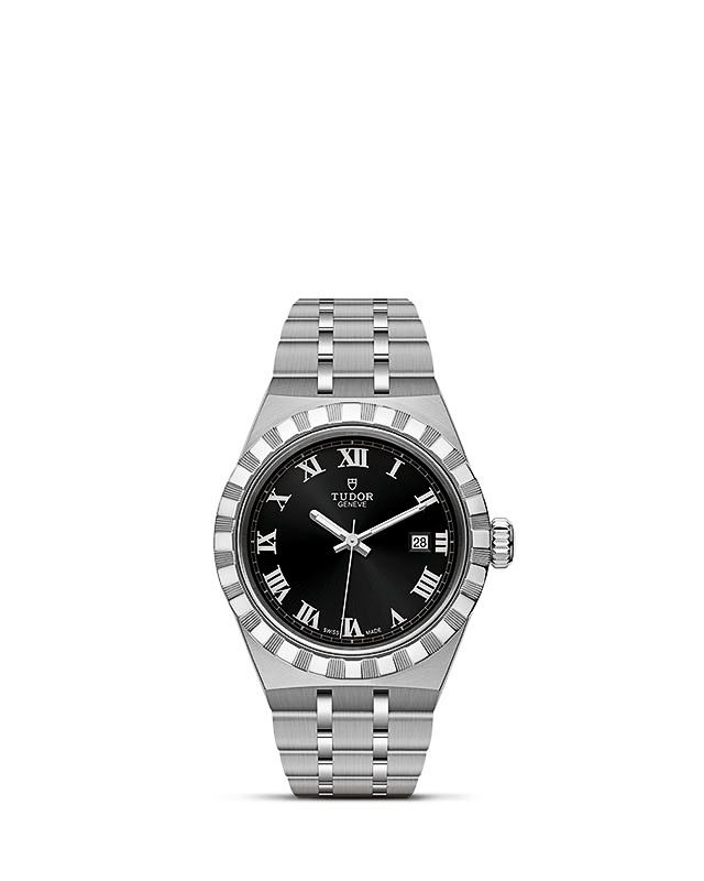 Tudor Royal Date 28 Stainless Steel / Black - Roman