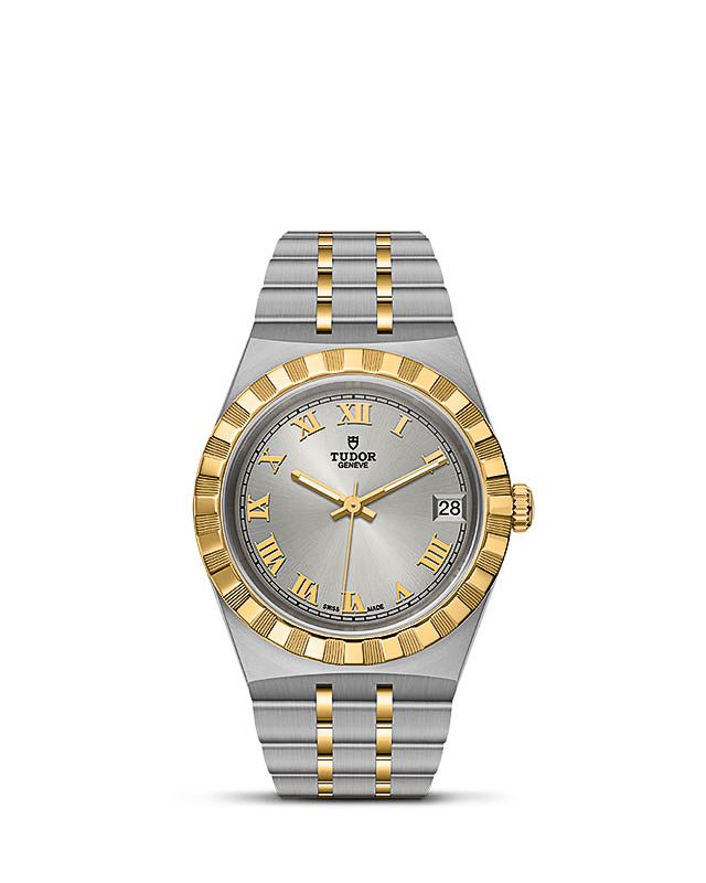 Tudor Royal Date 34 Bi-Color / Silver - Roman