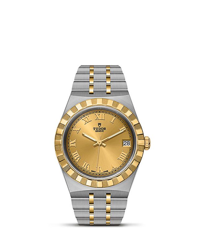 Tudor Royal Date 34 Bi-Color / Champagne - Roman