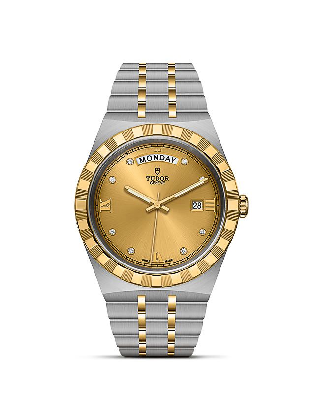 Tudor Royal Day - Date 41 Bi-Color / Champagne - Diamond