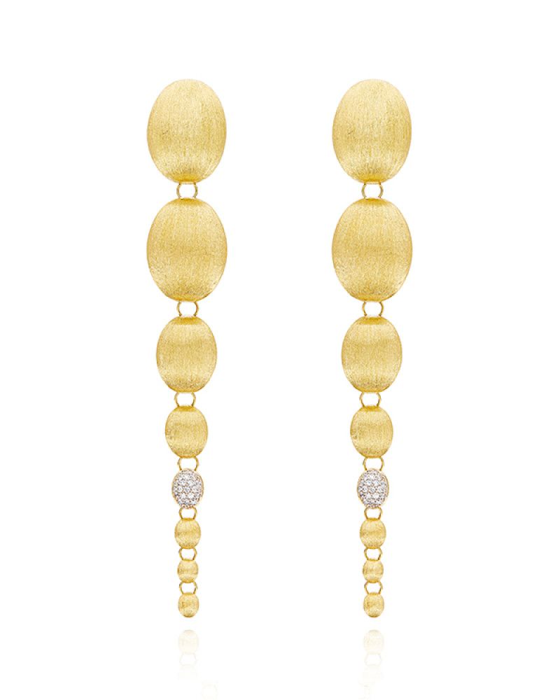 Nanis Dancing in the Rain Gold Nuvole Drop Earrings / Yellow Gold