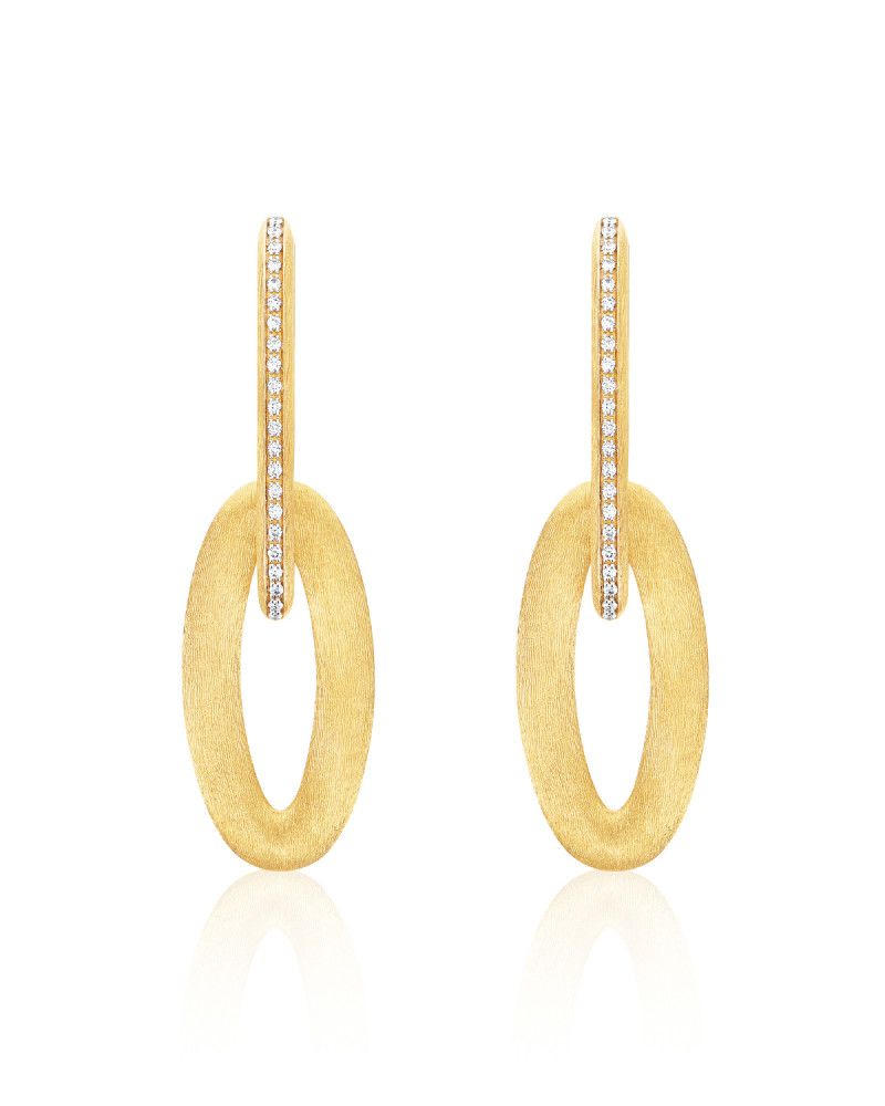 Nanis Libera Icon Diamond Hoops / Yellow Gold