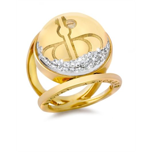 Royal Asscher Stars Elara Large Ring / Yellow Gold