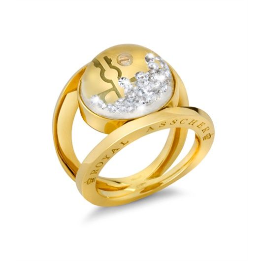 Royal Asscher Stars Elara Small Ring / Yellow Gold